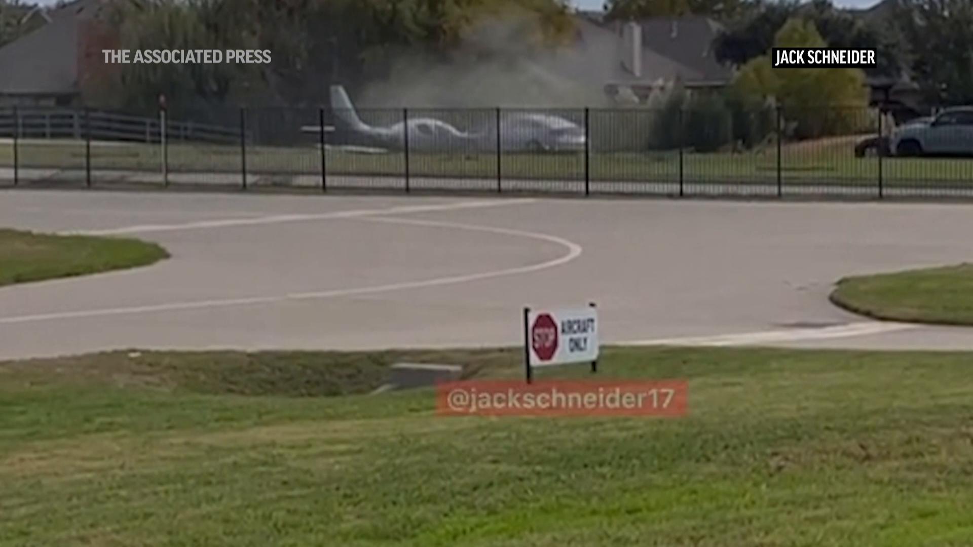 Video Shows Plane Overshooting Texas Runway, Colliding With Car