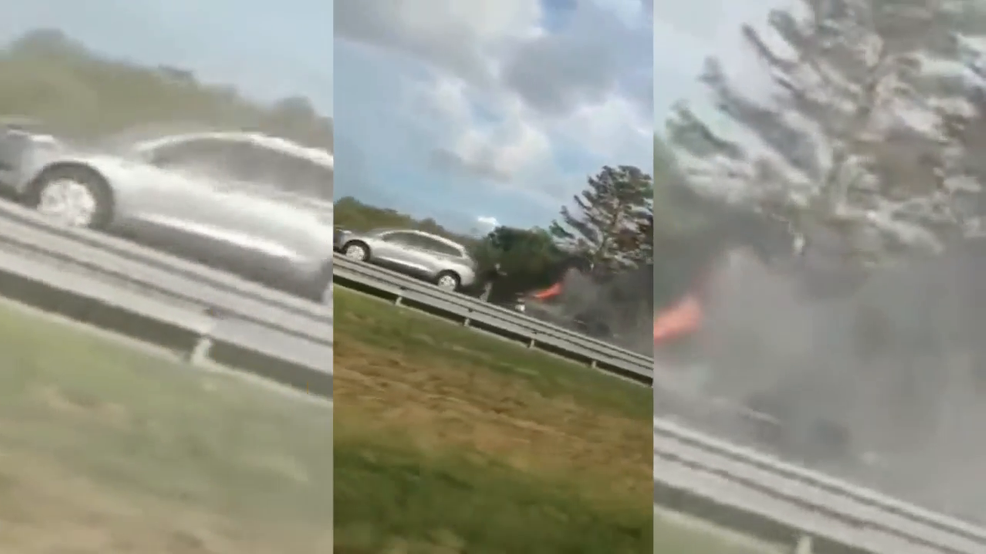 Car fire disrupts northbound traffic on I-95 in Martin County