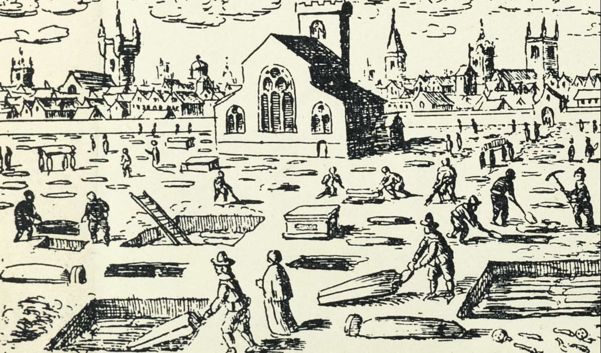 <p>During the Black Death, burying the dead became a grim and risky task. Fearing the highly contagious disease, victims were often buried in mass unmarked graves or "plague pits," regardless of age or gender. The hurried and undignified burials highlighted the disease's devastating impact, disregarding any sense of decorum.</p>