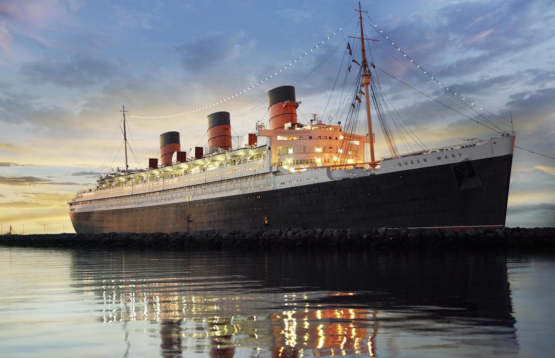 <p>She continued her life of glamour permanently moored in Los Angeles’ Long Beach as <a href="https://queenmary.com/">a hotel and attraction</a>. You can stay in one of its many gorgeous Art Deco staterooms, visit for the day or even take advantage of the onboard spa.</p>