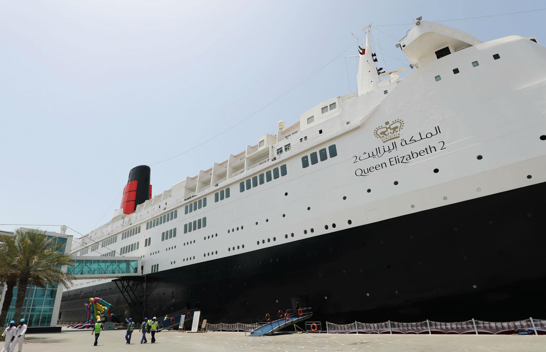 <p>In 2007, the QE2 was sold to Dubai government investment company Istithmar World for £78 million ($100m). Despite standing for almost a decade untouched in the Mina Rashid marina after initial refurbishment plans were shelved, work on transforming the QE2 into a <a href="https://www.booking.com/hotel/ae/queen-elizabeth-2.en-gb.html?aid=1280739" rel="nofollow">luxury static hotel</a> finally began in 2017. Just a year later, the 13-deck venue welcomed its first visitors. The monumental destination offers heritage tours where you can glimpse the original rooms and artefacts from its time at sea. It's located in good company too, as nearby attractions include the Burj Khalifa, Dubai Mall and the Gold Souk.</p>  <p><a href="https://www.loveexploring.com/guides/78199/explore-dubai-what-to-see-top-hotels-and-the-best-restaurants"><strong>The best places to visit in Dubai</strong></a></p>