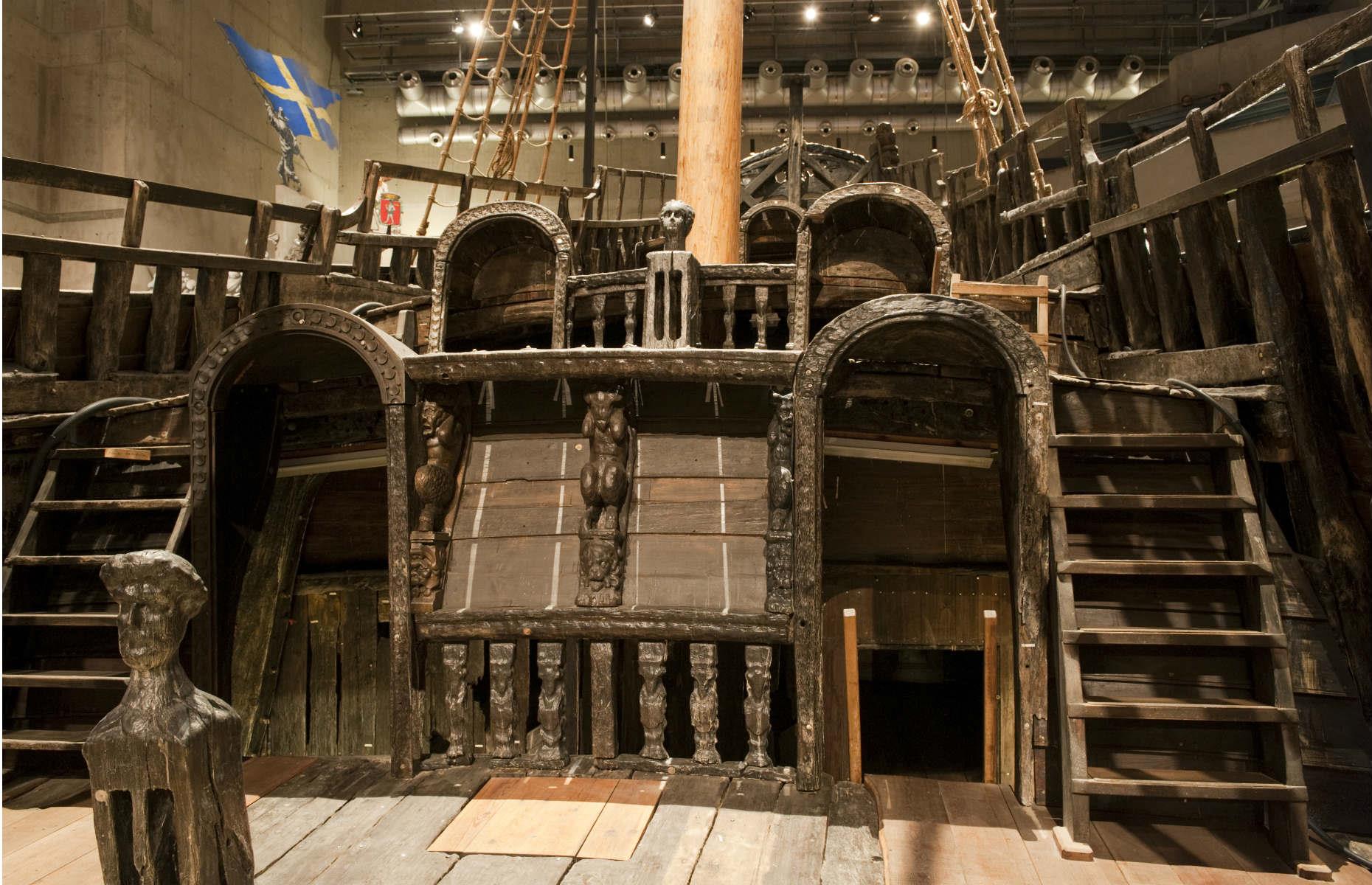 <p><a href="https://www.vasamuseet.se/en">The Vasa Museum</a> is in the Royal National City Park on Djurgården island in Stockholm, and since she was salvaged the ship has been visited by more than 35 million people. The specially built masts on the museum’s roof have become part of Stockholm’s skyline, representing the height of the originals. </p>