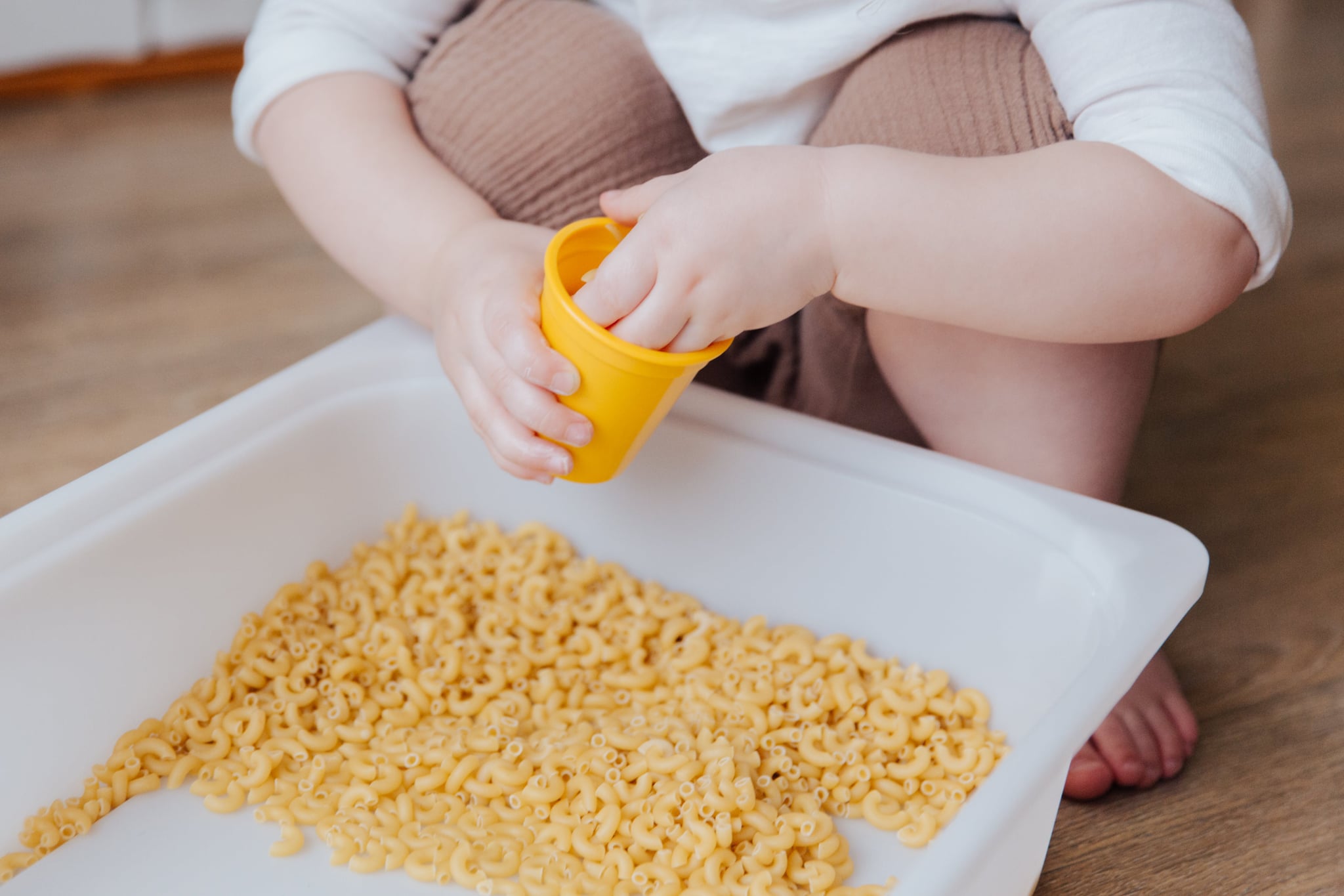 <p>Sensory toys can be a fun way to engage younger children. However, parents can also get creative and <a class="sugar-inline-link ga-track" title="Latest photos and news for DIY" href="https://www.popsugar.com/DIY">DIY</a> these fun indoor activities for toddlers. Crushed-up Cheerios with a shovel become edible sand, and even a bowl of water with bath toys can make a splash inside. Not in the mood to create? You can find readymade options online.</p>