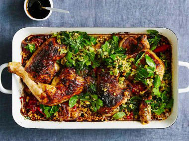 Julie Goodwin’s lamb forequarter chops with vegetables tray bake