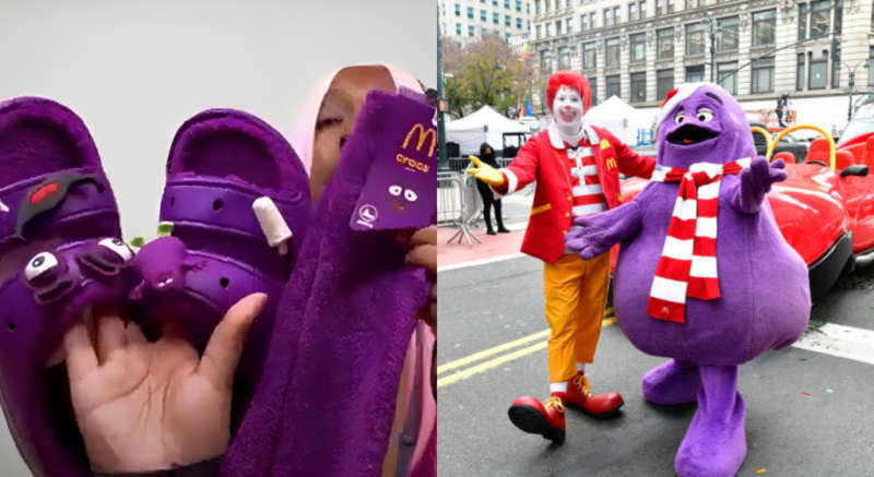 Adorable Grimace socks from McDonald's X Crocs collab sell out in a flash