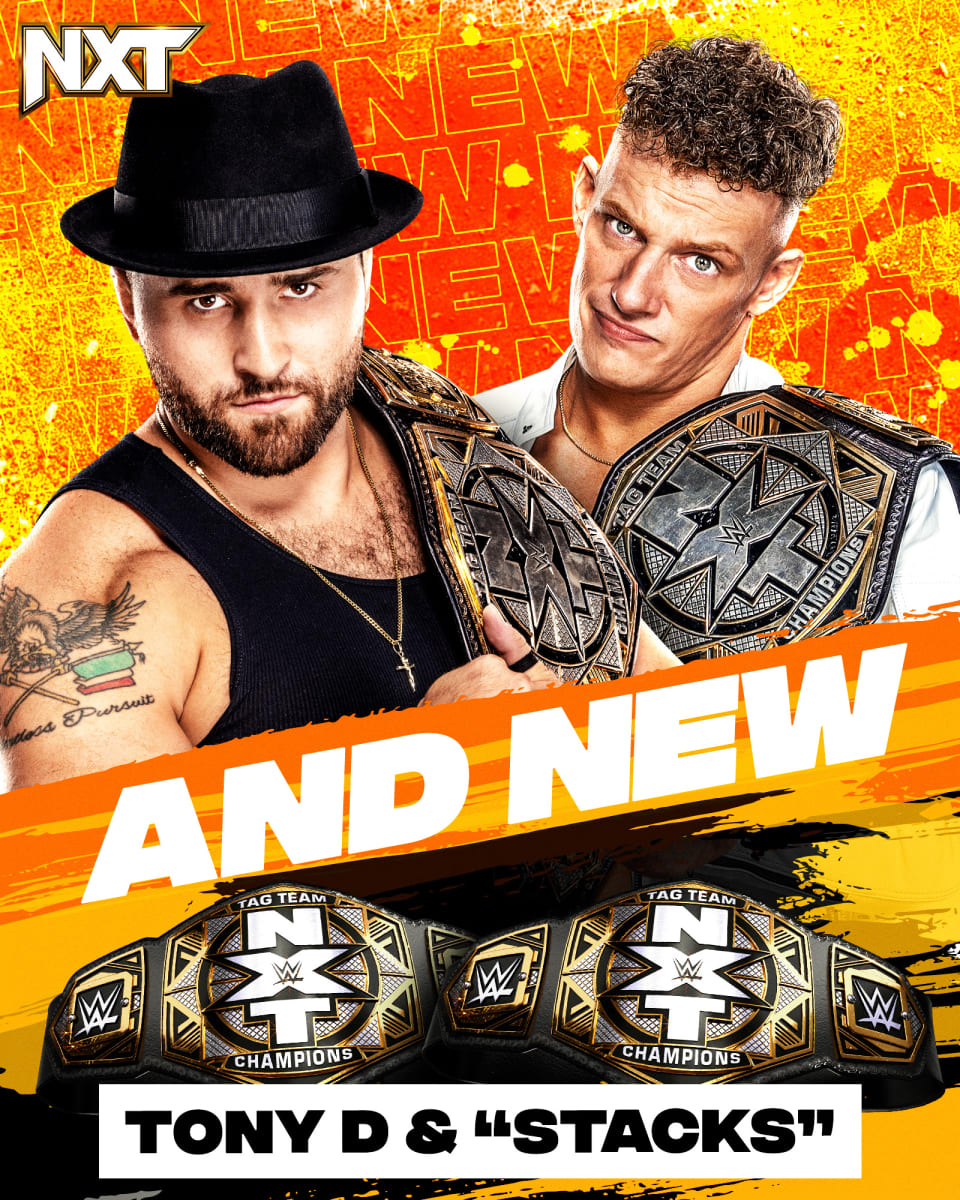 Tony D'Angelo & Stacks Regain Tag Team Titles On WWE NXT