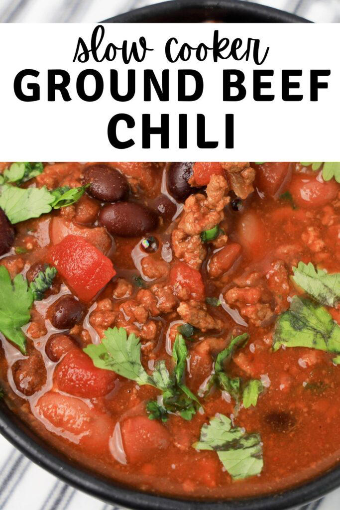 Slow Cooker Ground Beef Chili