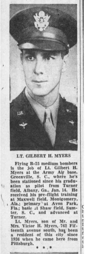 Lt. Gilbert Haldeen Myers. (DPAA via SWNS)