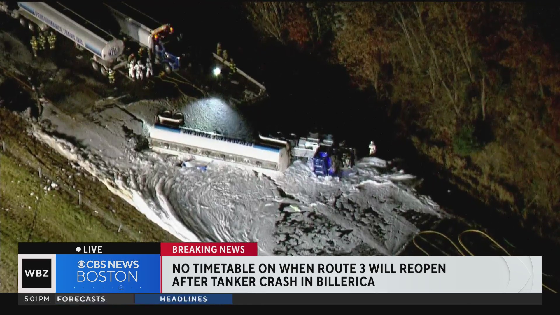 Video Shows Tanker Crash That Shut Down Route 3 In Billerica "for ...