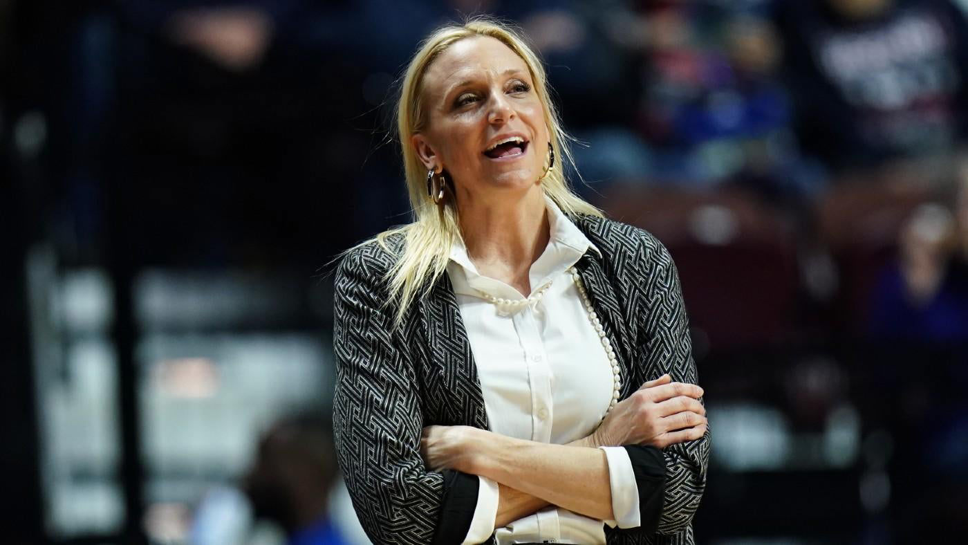 Florida State women's basketball head coach Brooke Wyckoff undergoes ...