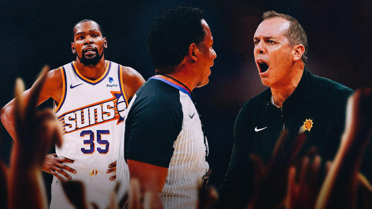 Suns’ Frank Vogel rips refs for Kevin Durant ‘no-call’ after ugly loss to Spurs