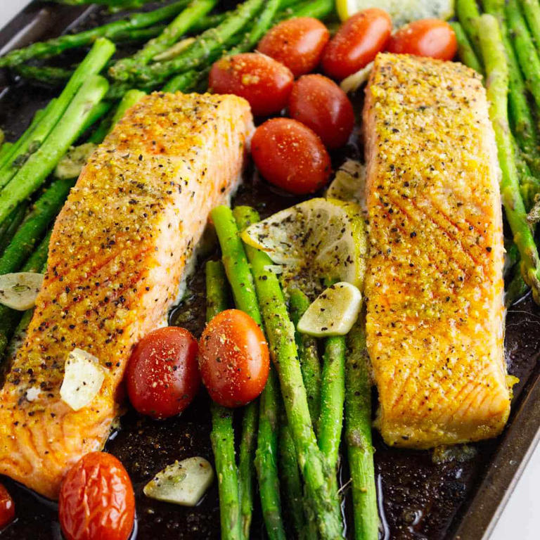 Sheet Pan Salmon and Asparagus