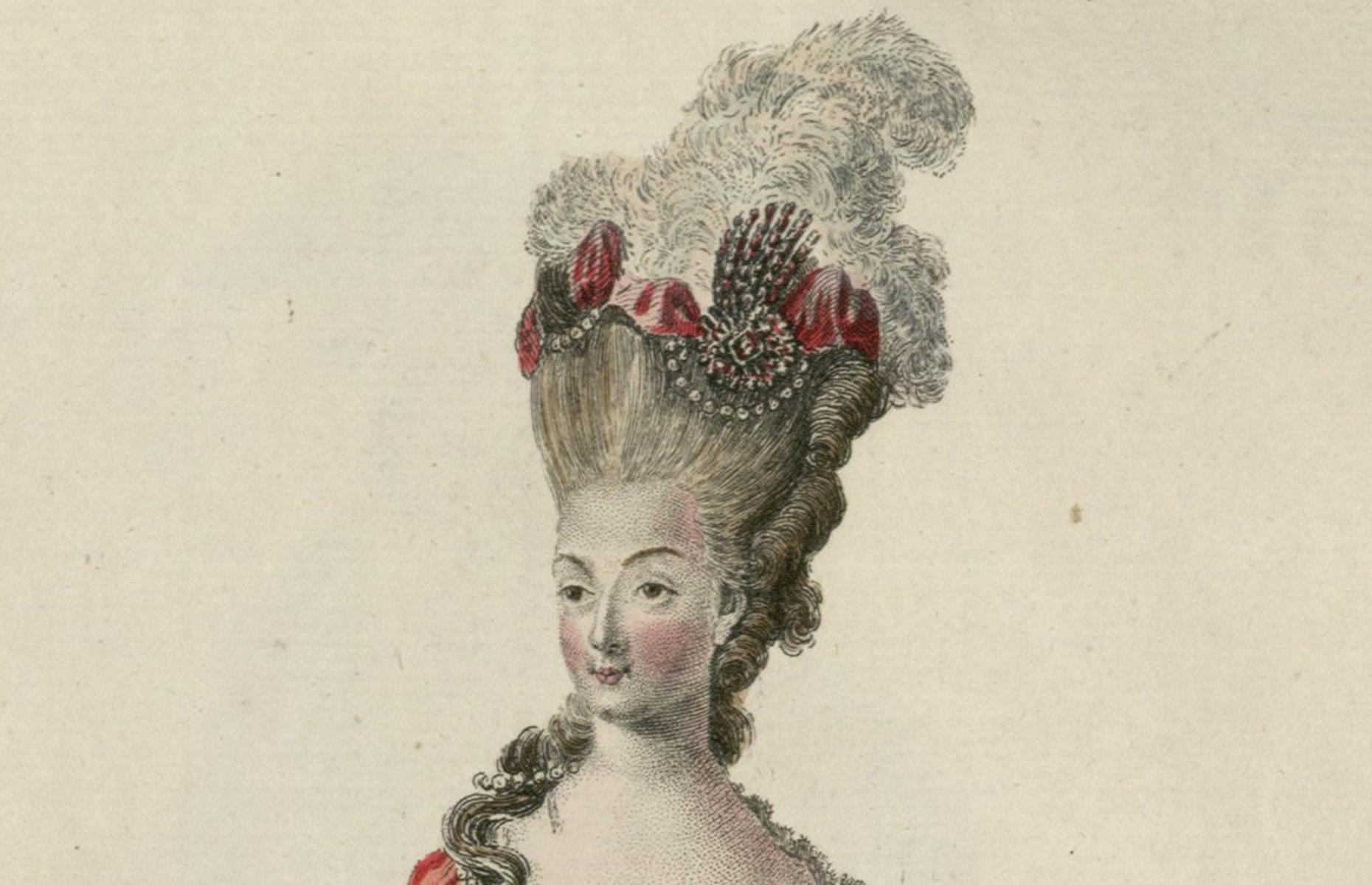 <p>Marie Antoinette was also famed for her jaw-dropping hairstyles, which were often adorned with feathers, flowers, and jewels.</p>  <p>Her royal hairdresser, Léonard Autié, became one of her closest friends and would tease her hair into elaborate designs that sometimes reached several feet in height – not to mention several figures in cost.</p>  <p>On one occasion, he's even reported to have styled her hair as a replica of the French warship <em>La Belle Poule</em>. </p>