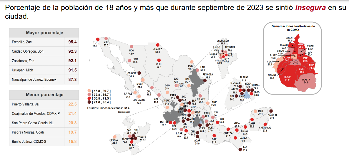 Most Mexicans feel unsafe, especially in drug cartel areas, survey says