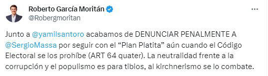 El tuit de García Moritán