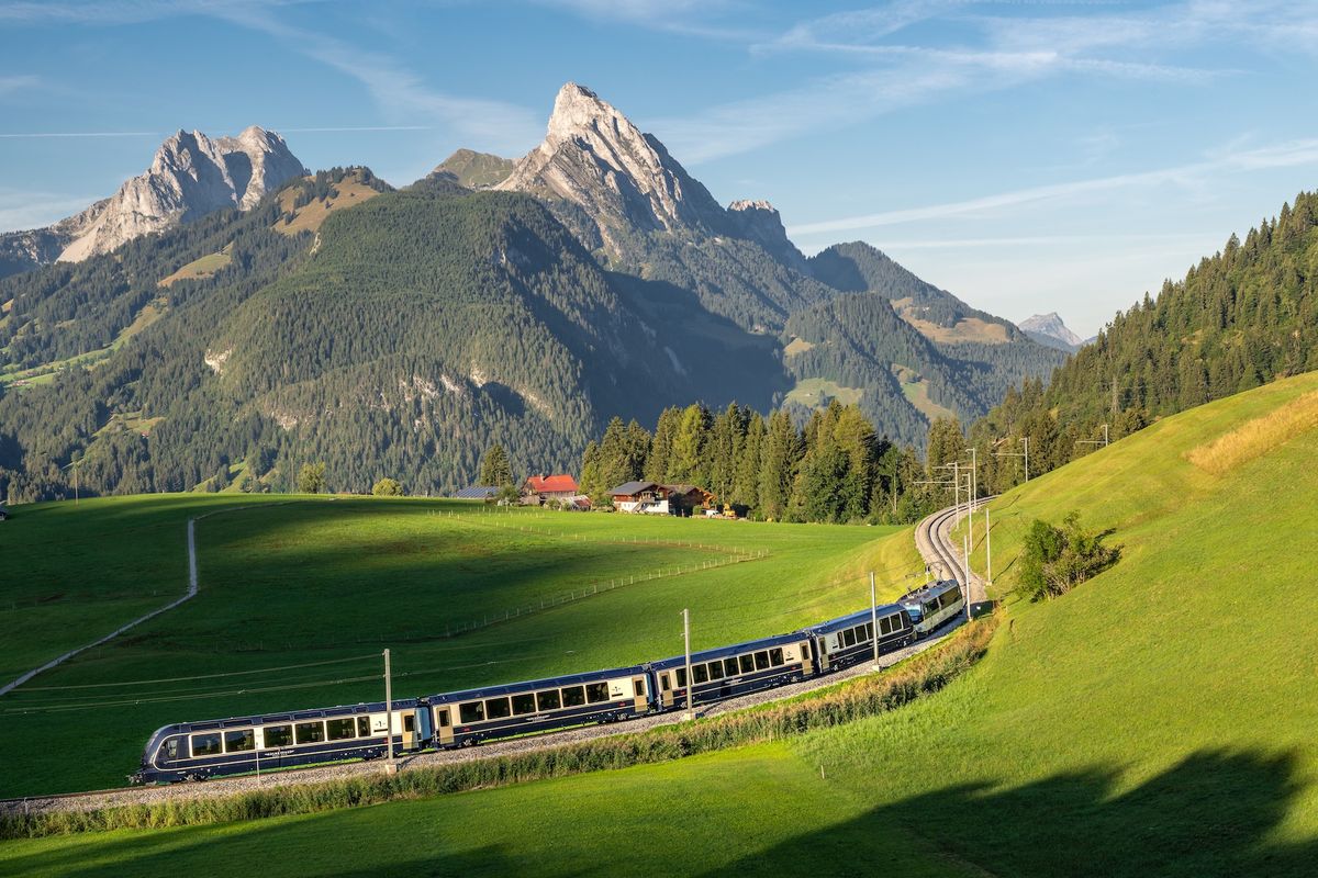 <p>Switzerland has no shortage of stunning routes, but the brand new <a href="https://www.gpx.swiss/en/">GoldenPass Express</a> journey shouldn’t be missed. Connecting the Interlaken region (which is largely German) to Montreax (which is more French), the train introduces innovation in both technology and design, as well as a new passenger class. The Prestige Class includes seats that heat, recline, and even swivel so passengers can change their view. The route is included with the popular Swiss Travel Pass.</p>