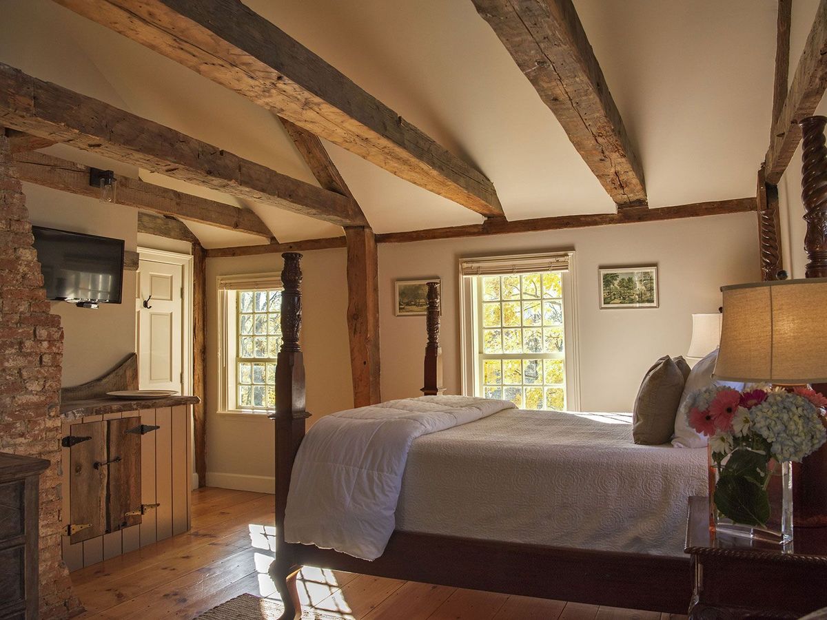 <p>This historic inn was built in 1649 and lies only an hour away from Boston. Each charming room boasts original millwork and exposed beams that produce a cozy, inviting ambiance.</p><p><a class="body-btn-link" href="https://go.redirectingat.com?id=74968X1553576&url=https%3A%2F%2Fwww.tripadvisor.com%2FHotel_Review-g46066-d79153-Reviews-Three_Chimneys_Inn-Durham_New_Hampshire.html&sref=https%3A%2F%2Fwww.redbookmag.com%2Flife%2Fcharity%2Fg45722939%2Fbest-prettiest-hotel-every-state%2F">Shop Now</a></p>