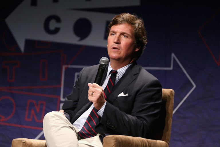 LOS ANGELES, CA – OCTOBER 21: Tucker Carlson speaks onstage during Politicon 2018 at Los Angeles Convention Center on October 21, 2018 in Los Angeles, California. (Photo by Rich Polk/Getty Images for Politicon ) Rich Polk/Getty Images
