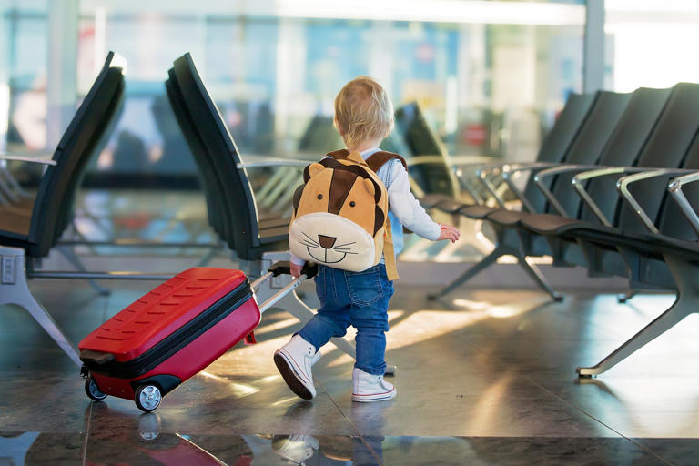 Toddler in airport