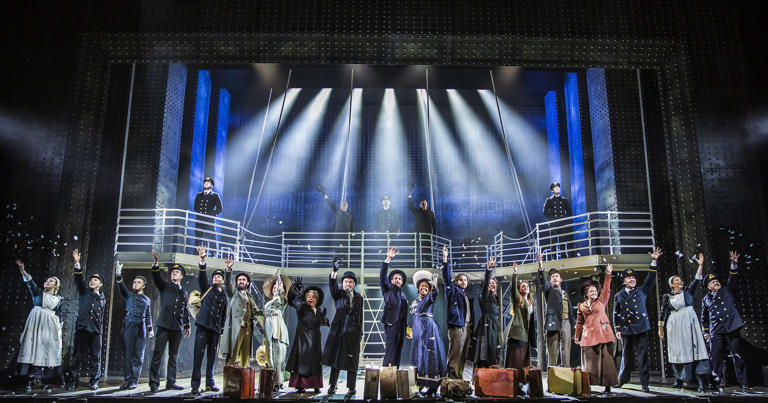 The cast of the UK touring production of “Titanic: The Musical.” Photo by Pamela Raith
