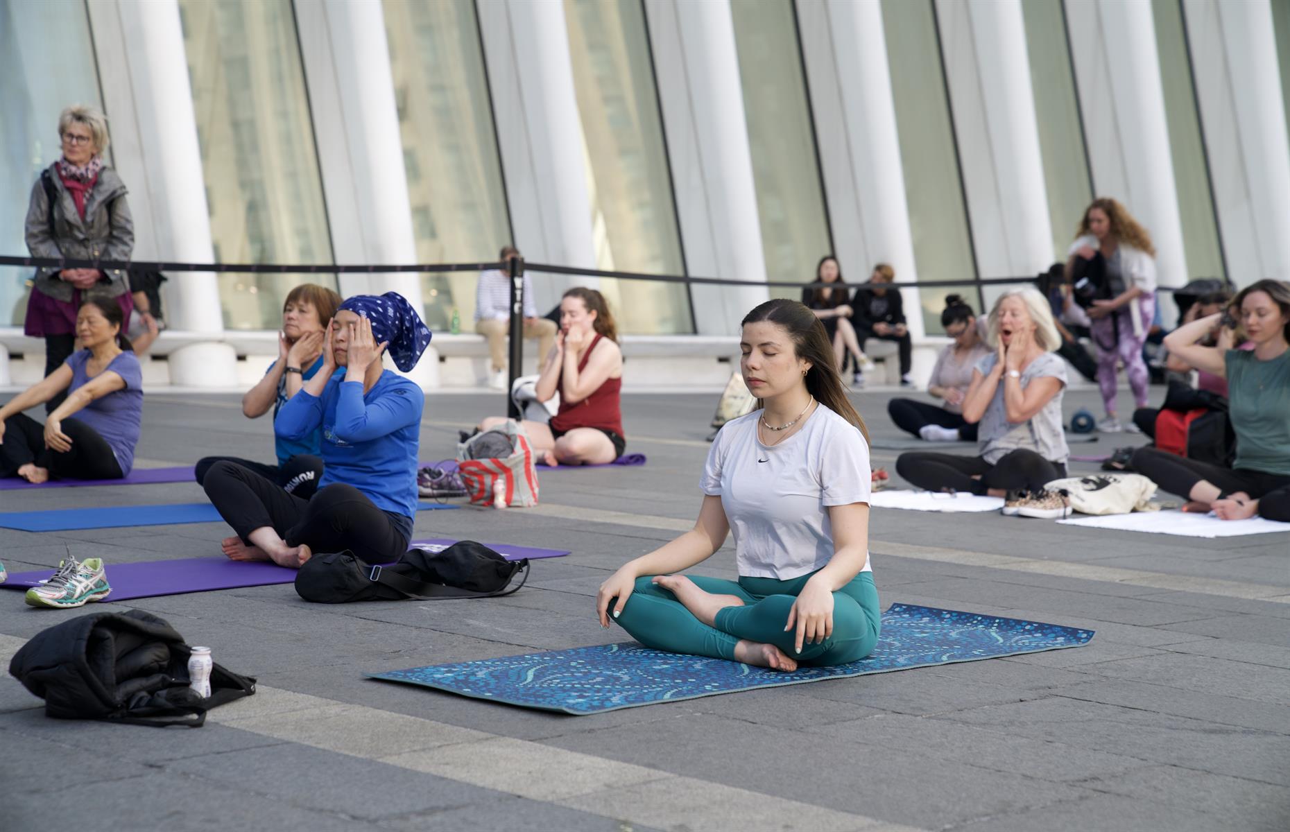 <p>Overdone the Manhattans? Chowed down on too many supersized burgers? Offset some of the damage by checking out one of the free Wellness Wednesday sessions held every Wednesday at the North Oculus Plaza. They’re a collaboration with New York-based Sputnik Yoga but the free classes are wonderfully diverse, covering everything from yoga and meditation to HIIT and Pilates. Note that due to New York’s harsh winters classes only take place between May and October.</p>