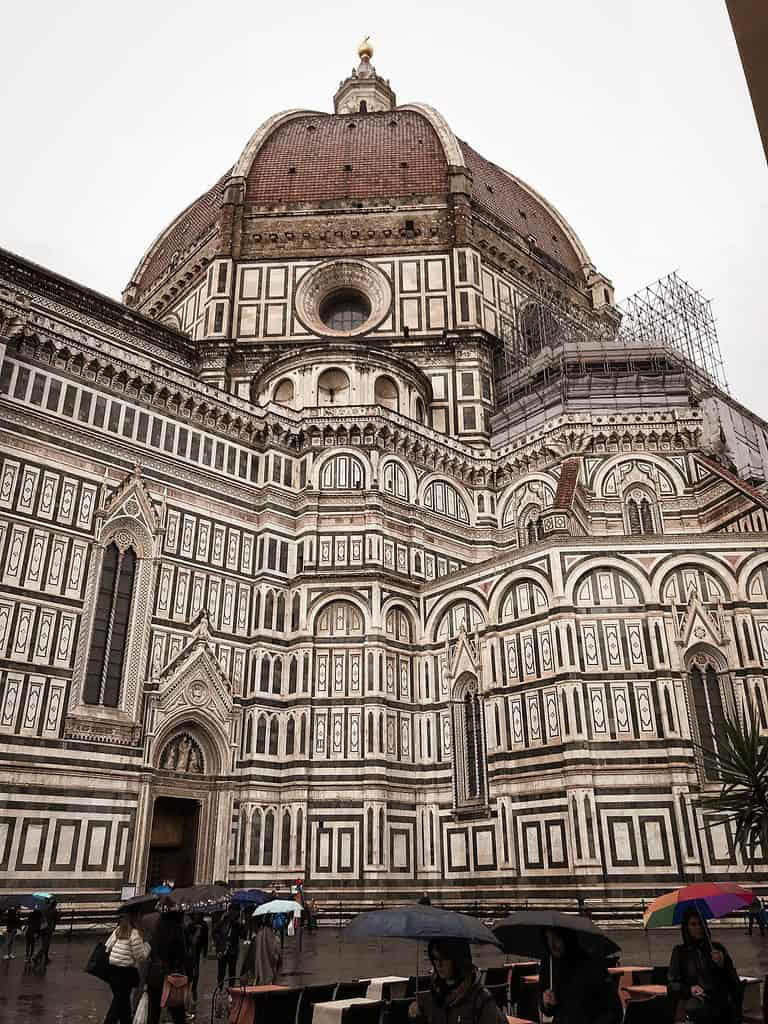 The Florence Duomo on a rainy day
