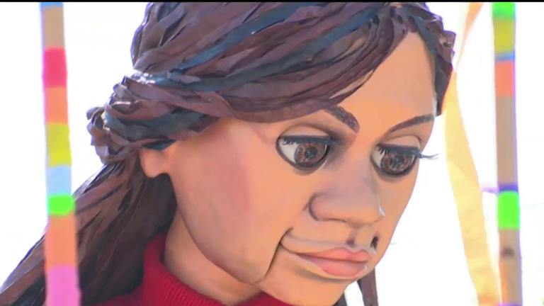 ‘Little Amal,' giant puppet of a Syrian refugee girl, stops in San Diego
