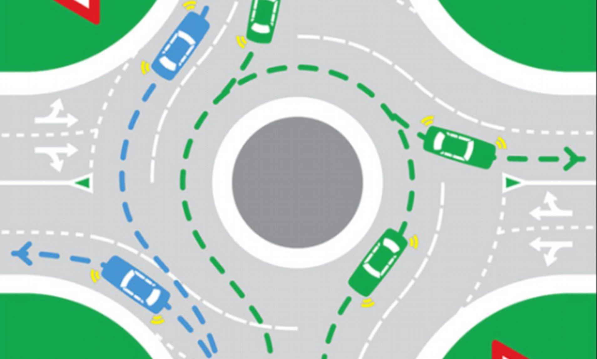 is it legal to change lanes on a roundabout?