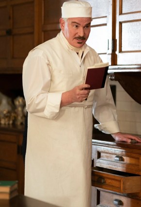 <p><strong>Chef Baudin, really Borden (Douglas Sills)</strong></p>  <p>Chef Borden faked a French accent to pass as an elite chef so that he would get hired by Bertha Russell. It came out in Season 1 that he is really from Kansas, and not at all French.</p>  <p>Douglas Sills is known for playing Dennis Dutton in "The Closer," Chadsworth Buckingham, III in "Deuce Bigalow: European Gigolo" (2005) and Ryan in "Coach."</p>