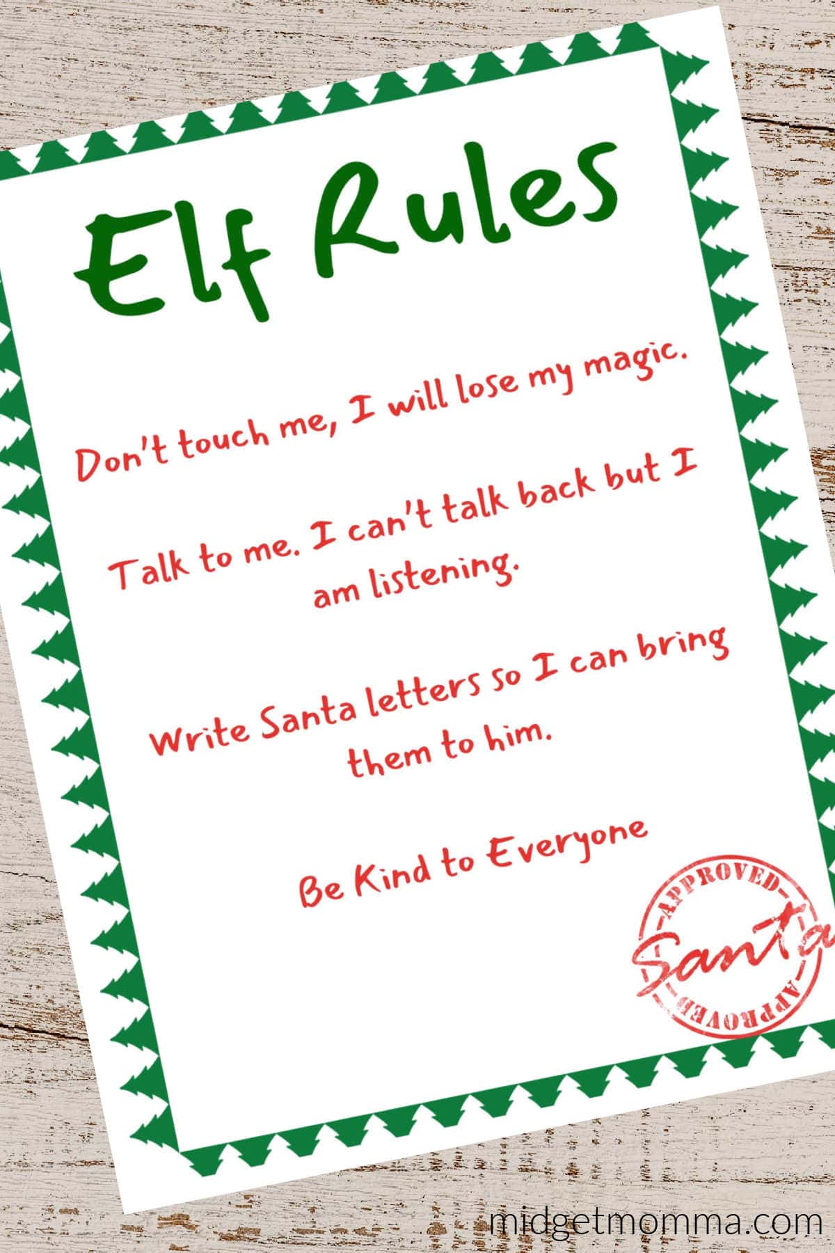 Elf on the Shelf Rules + FREE Elf Rules Printable (14 to Pick from!)