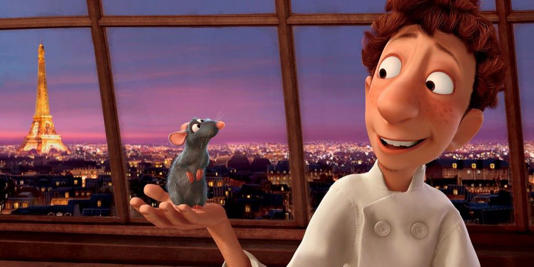Remy and Linguini in Pixar's Ratatouille