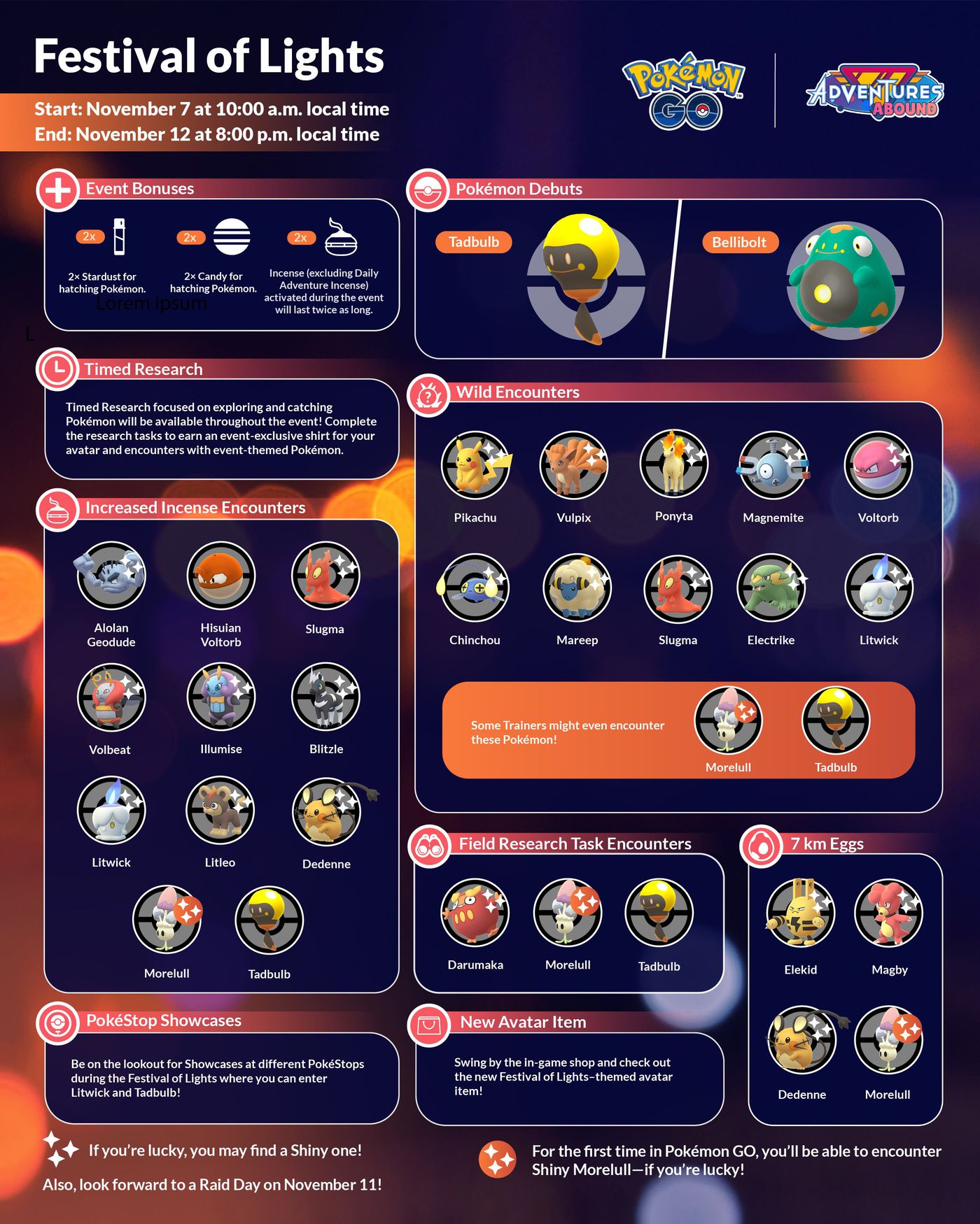 Pokémon Go ‘Festival of Lights’ event guide, Timed Research steps and