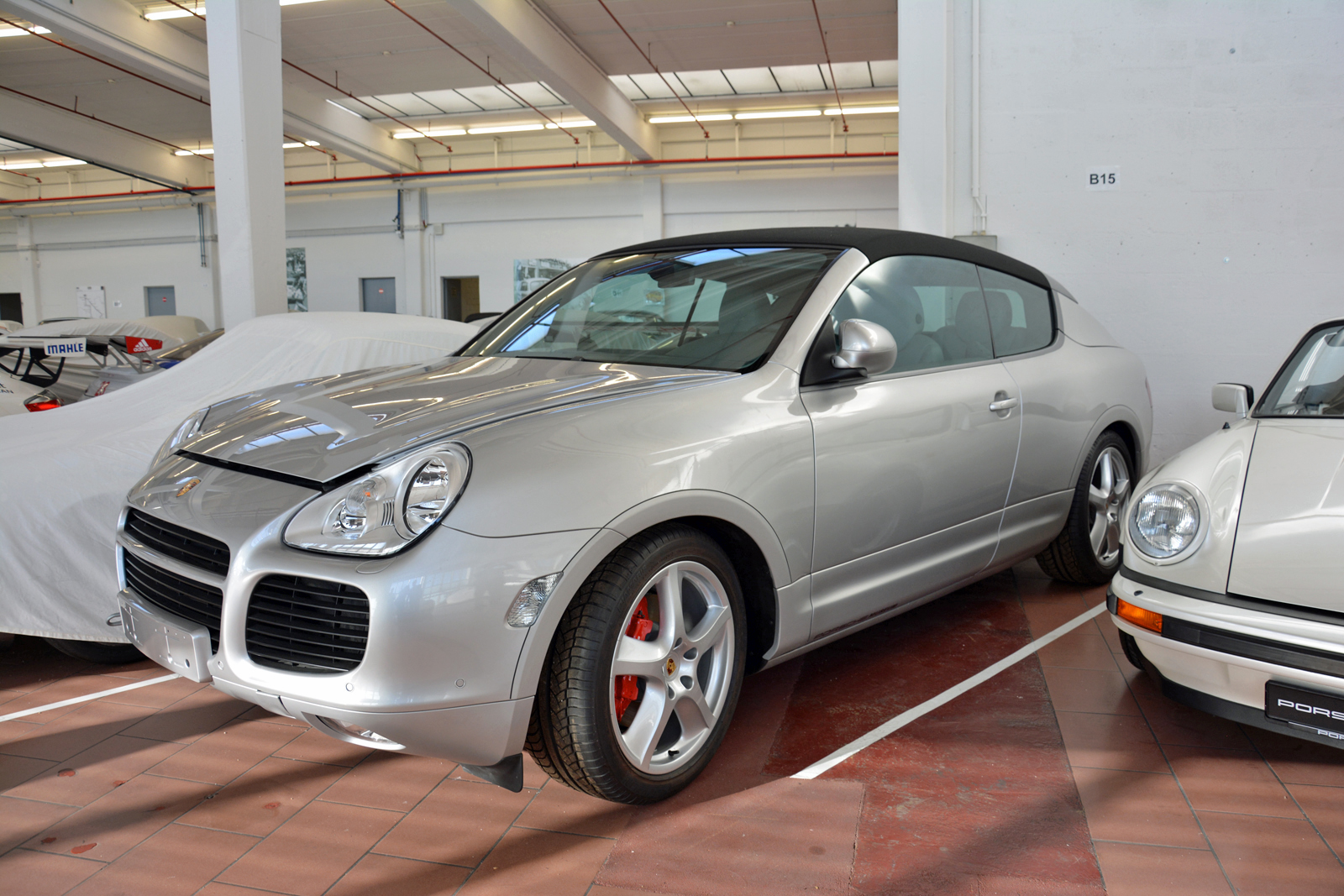 <p>Porsche tried upping the Cayenne’s cool factor by chopping off its roof. The end result was undeniably more <strong>awkward</strong> than captivating, and the project was quickly abandoned, but valuable lessons were learned from it. An evolution of the prototype’s trick folding roof equips the current 911 Targa.</p>