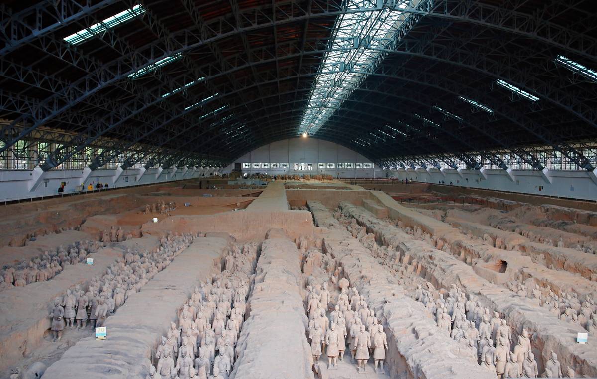 <p>The Tomb of Qin Shi Huang, China's first Emperor, is a mausoleum that has been situated underneath a pyramid for more than 2,000 years. While much on the contents of the tomb remains a mystery, it is still considered one of the greatest discoveries of all time.</p> <p>To keep the tomb in pristine condition and pay respect to the late emperor, the Chinese government has forbid people from entering or excavating its contents.</p>