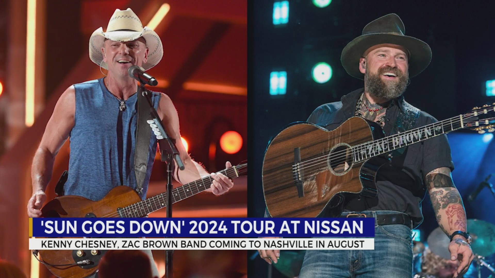 Kenny Chesney, Zac Brown Band coming to Nashville in August 2024