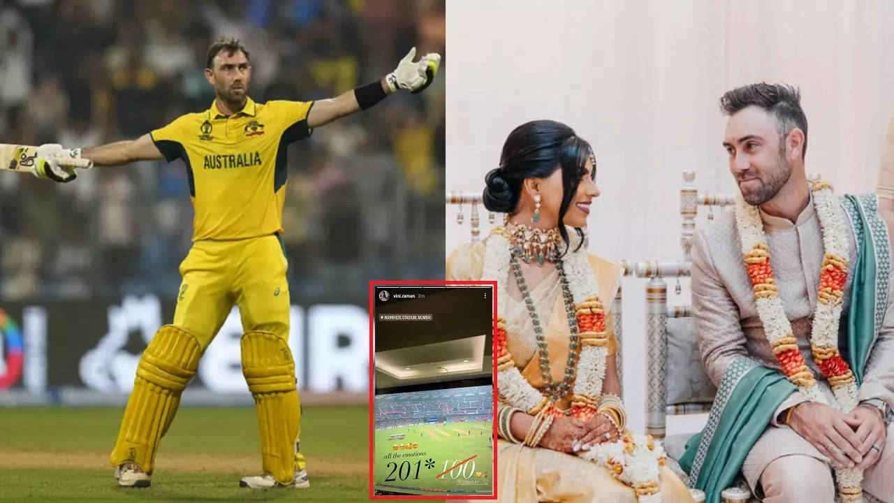 Glenn Maxwell's Wife Instagram Story After AUS Star Scores 201* Against