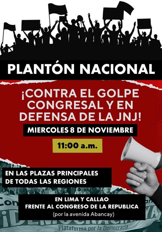 Ciudadanía convoca a marcha nacional para este 8 de noviembre en apoyo a la JNJ