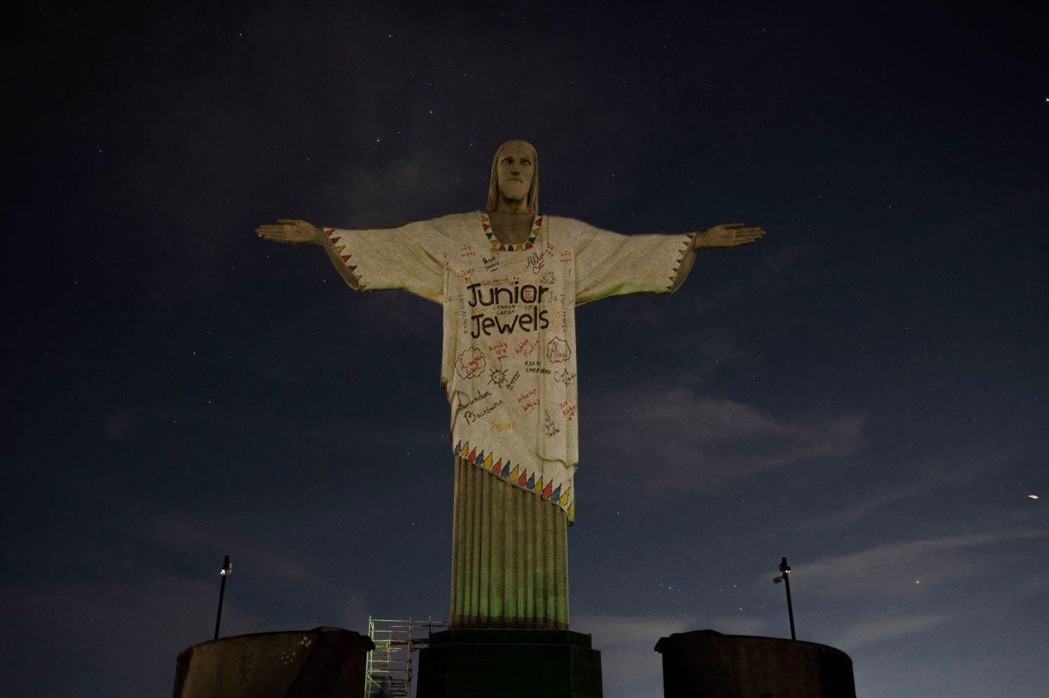 T Shirt Inspired By Taylor Swift Projected Onto Brazil S Christ The Redeemer Statue