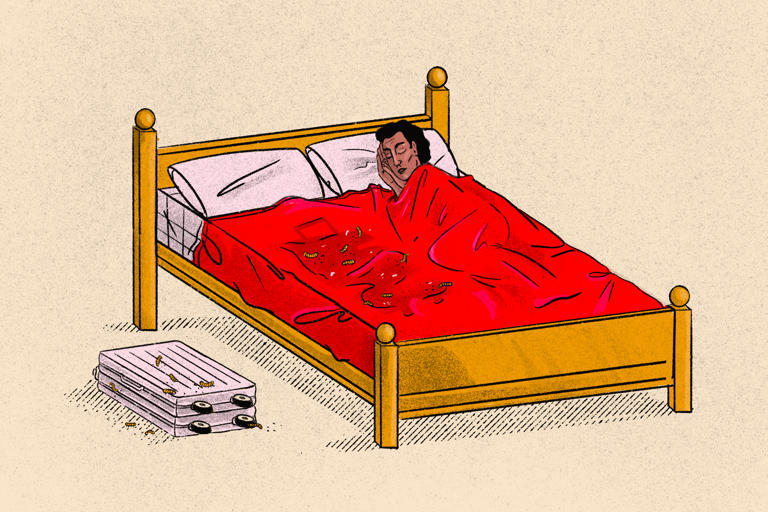 We asked: Is it gross to put luggage on your bed? 