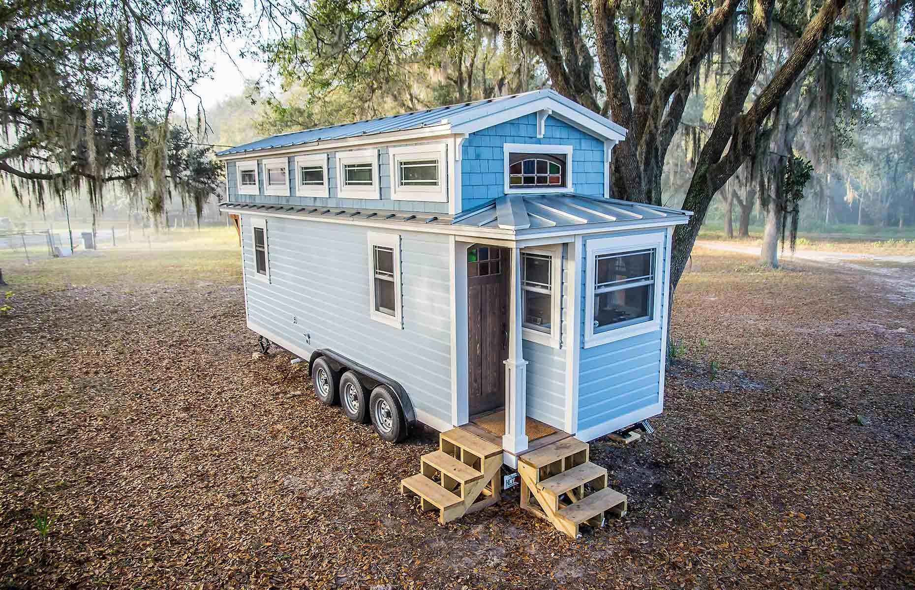 <p>They stumbled upon Tiffany, their first tiny home together, in an unlikely place: Craigslist. At first, Tim was incredulous: "It’s a beautiful house and I was looking on Craigslist thinking this has to be a scam or something”.</p>  <p>Built by Adam from A New Beginning Tiny Homes, the couple purchased the immaculate 270-square-foot tiny house on wheels for $72,000 (£58.5k).</p>