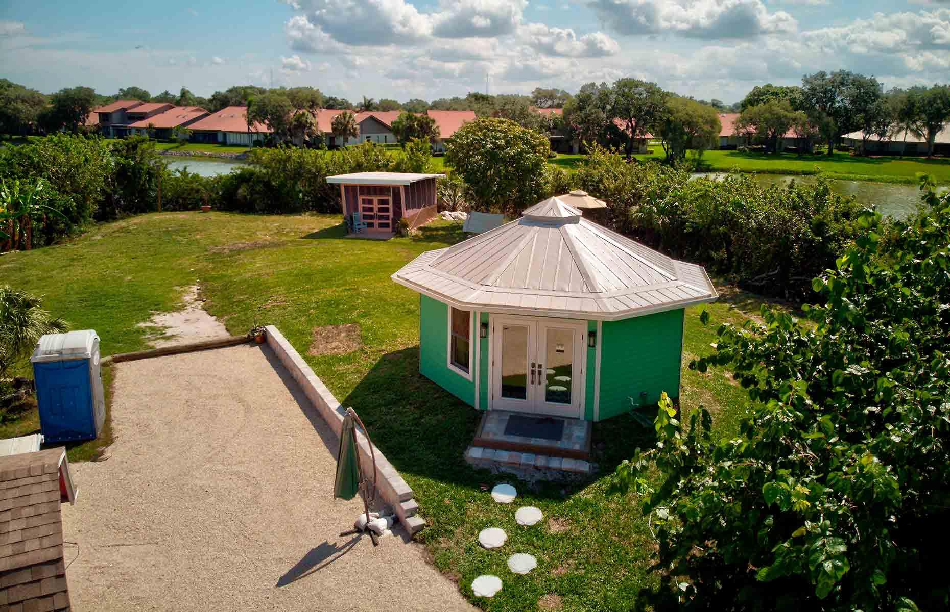 <p>Designed by Deltec Homes, known for their hurricane-enduring houses, the octagonal shell cost between $30,000 (£24k) and $40,000 (£32k).</p>  <p>“We got the shell and we customised the layout – we’re actually Deltec’s first tiny house dwellers in this size model. Lots of people use them for studios and sheds, but we’re the first people to live in one... arguably it could be the strongest tiny home ever built because of its design”, says Tim.</p>