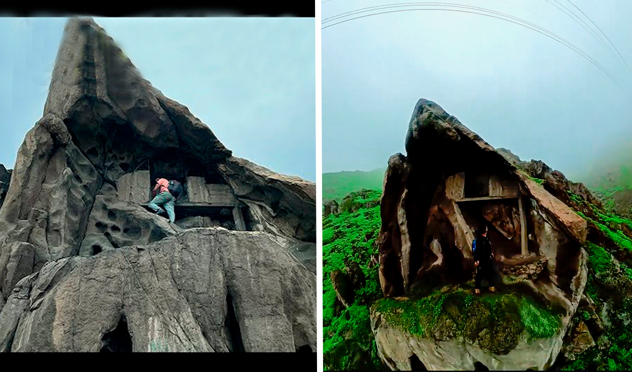en un cerro de lima norte existe una misteriosa casa dentro de una roca: ¿quién la construyó?