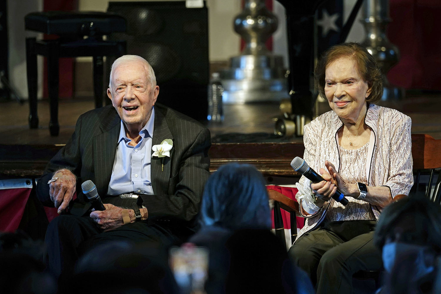 president jimmy carter is in atlanta, expected to attend services for first lady rosalynn carter