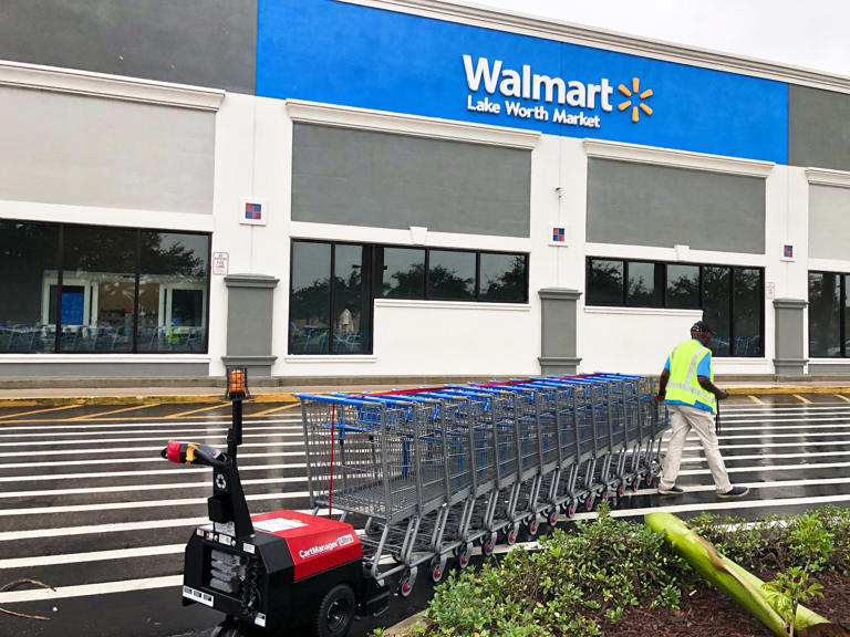 Murals, carts with cup, phone holders: Lantana Square Walmart rolls out remodeled store