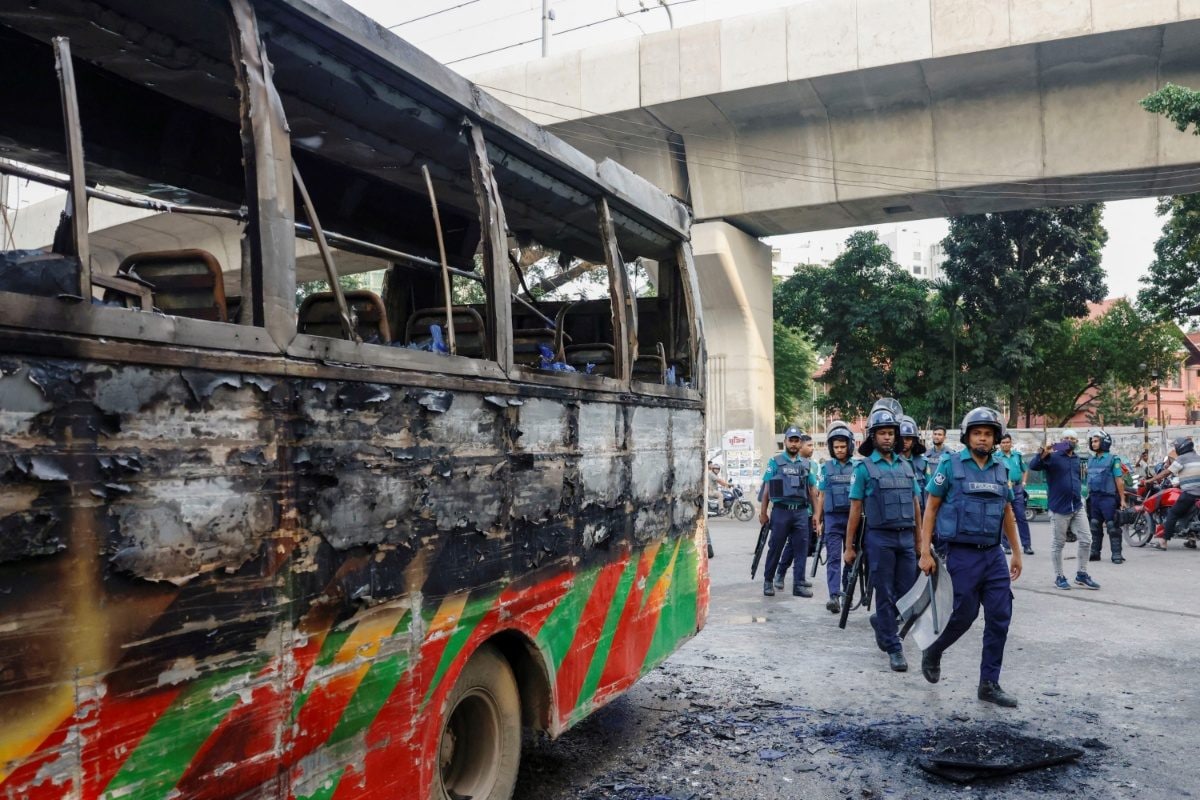bangladesh burns during opposition-backed two-day bandh, false allegations raised against india