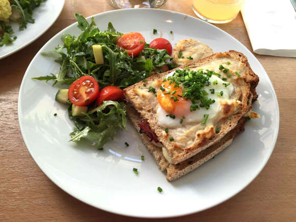 Wednesday- Lunch: Croque-Madame and green salad