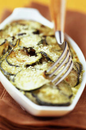 Thursday-Lunch: Zucchini and parmesan gratin