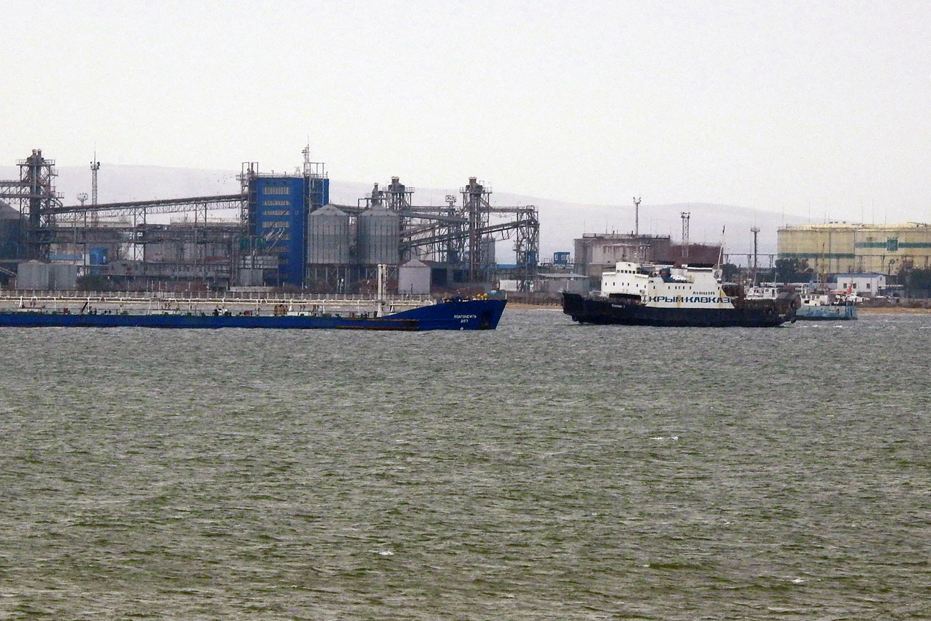 russian barges shipping 'stolen' ukraine grain collide in black sea