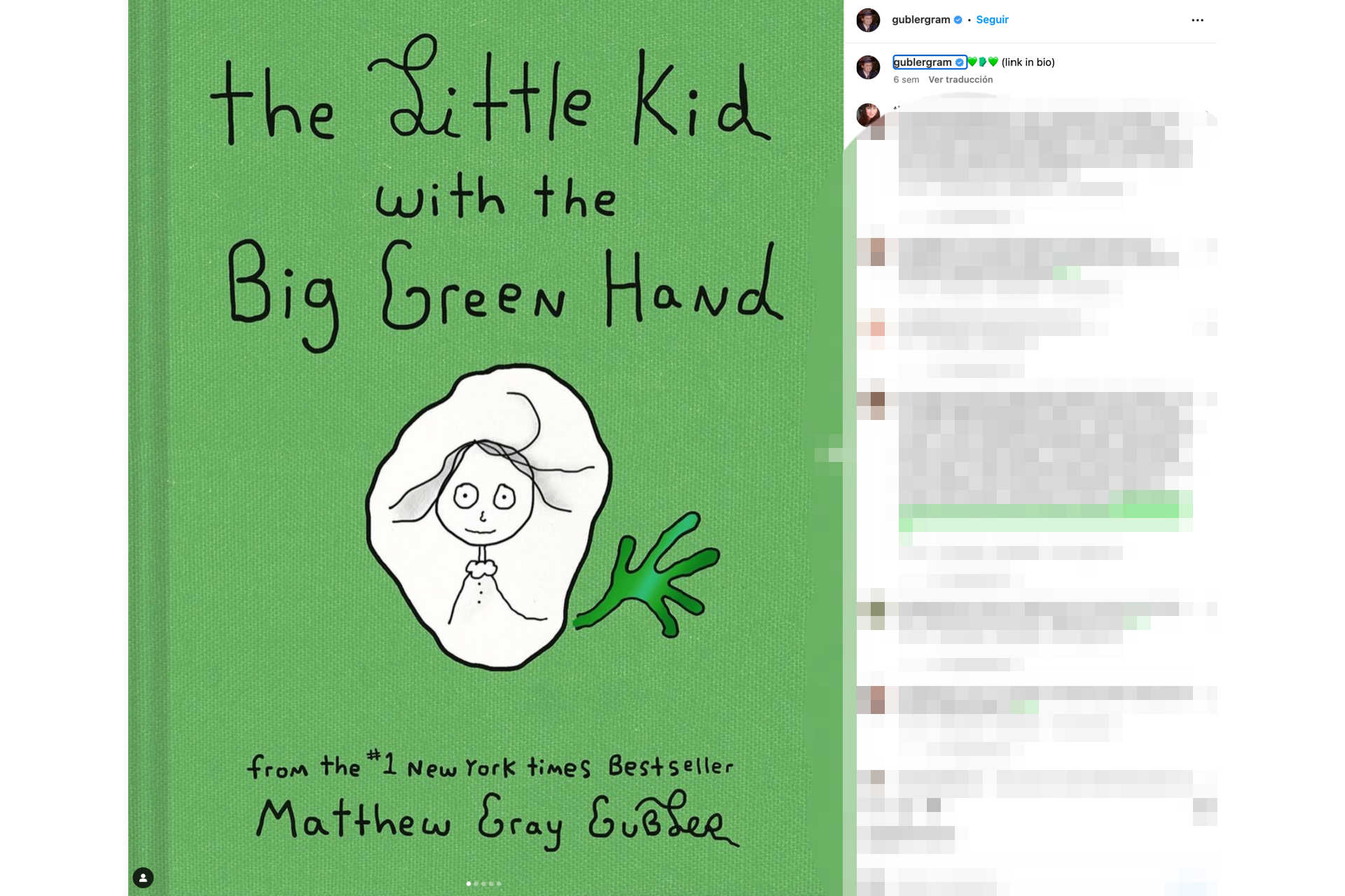 <p>Era prevedibile che ci sarebbe stato un secondo capitolo, e così sarà. A settembre 2023 è uscito "The Little Kid with Green Hands".</p> <p>Foto: Instagram - @gublergram</p>