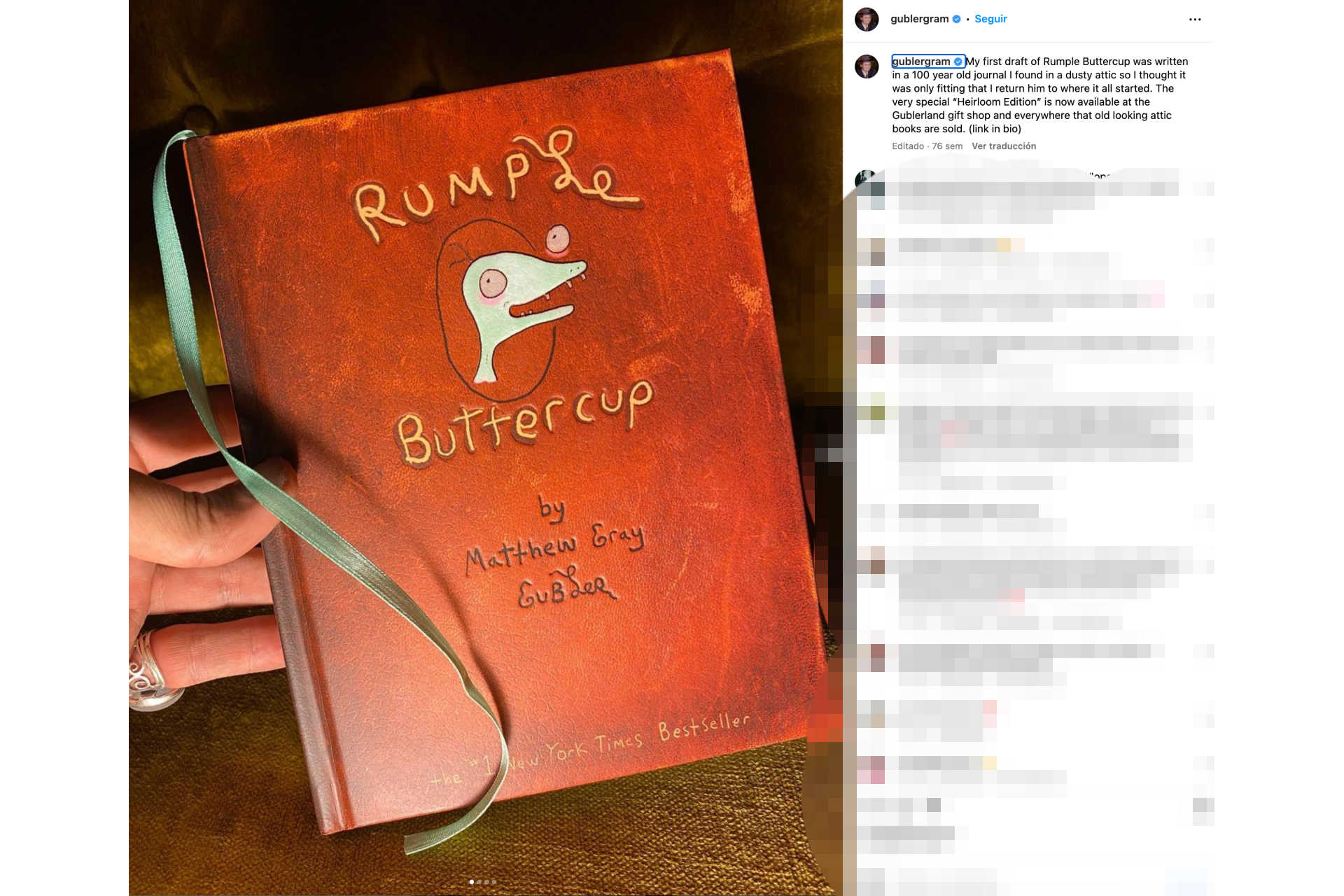 <p>Ma Matthew Gray Gubler trova anche il tempo di pubblicare libri per bambini. Il suo primo lavoro, intitolato "Rumple Buttercup: A Story of Bananas, Belonging and Being Yourself", è stato pubblicato nel 2019, quando era ancora in onda "Criminal Minds".</p> <p>Foto: Instagram - @gublergram</p>